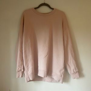 lulu pink crewneck